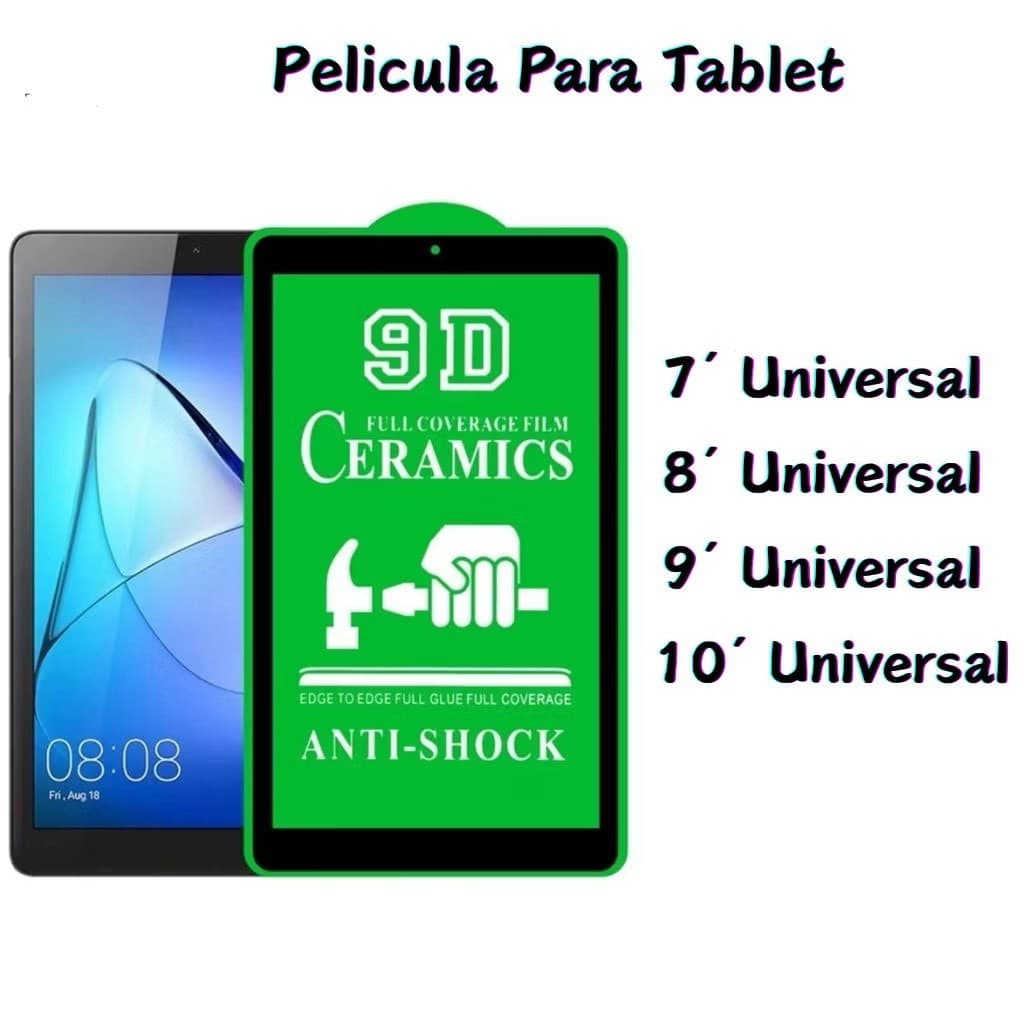 Película De Cerâmica 9D Compatível Com Tablet De 7/8/9/10 Polegadas Universal / Para Dispositivos / Prote