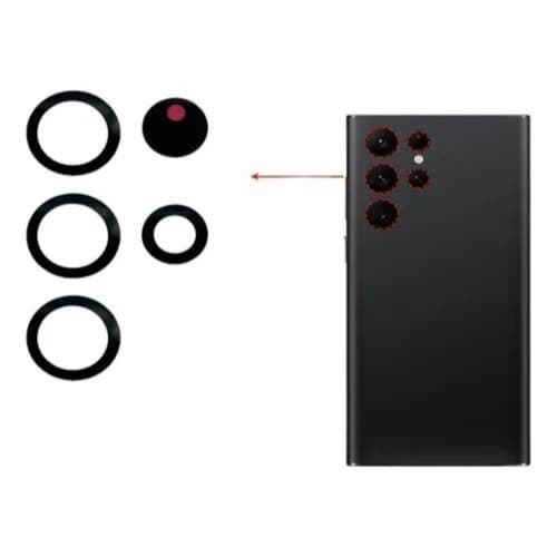 Lente de Vidro Para Galaxy S22 Ultra