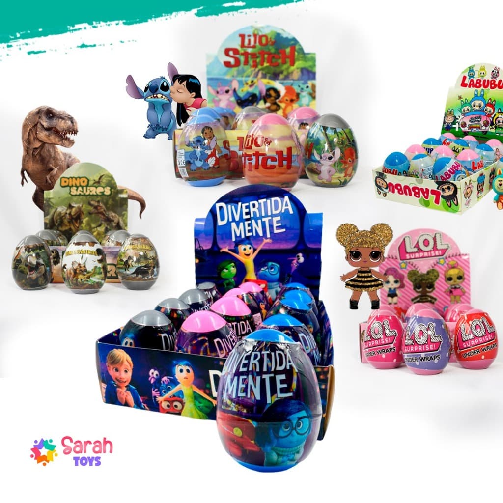 Ovos Surpresa 6 e 12 Unidades diversos brinquedos para meninas e meninos