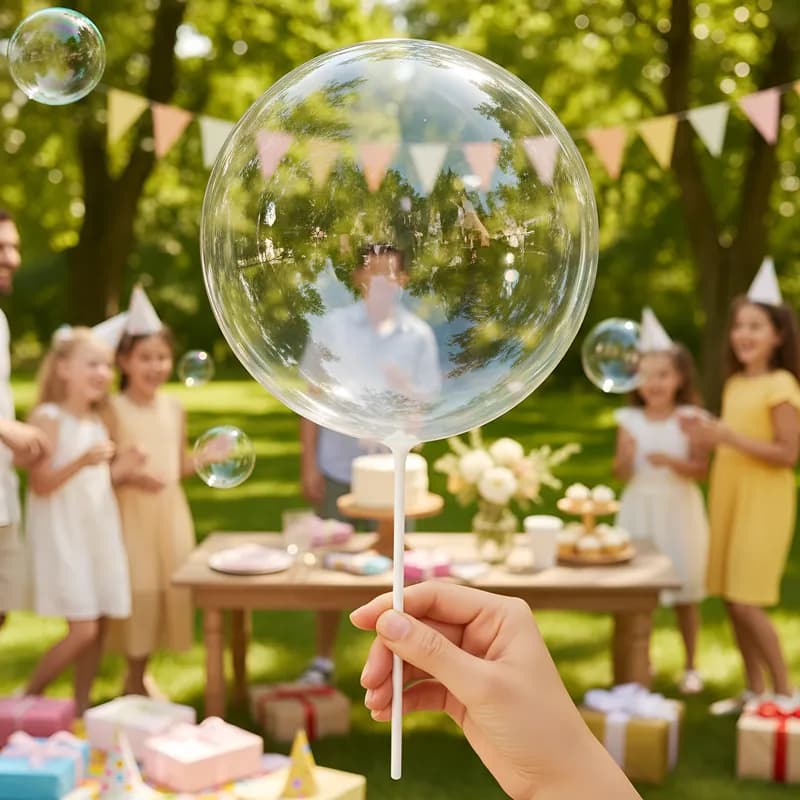 Balão Bubble 10” Cristal Transparente 25 cm – 5 a 50 Unidades