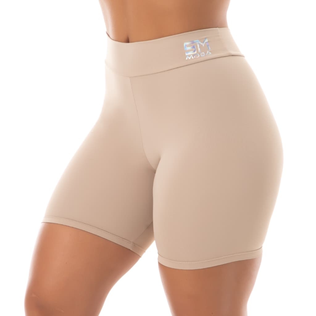 Short Segunda Pele Cos Alto Duplo Bermuda Anagua Modelador Lingerie Poliamida 1044