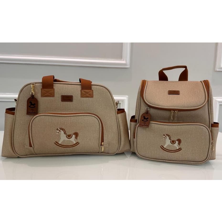 KIT MARTERNIDADE- MENINO BOLSA GRANDE COM MOCHILA  CAVALINHO