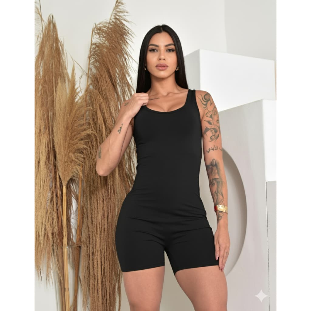 Macaquinho Feminino Fitness Treino Corrida Academia Suplex Academia Yoga Gringa Look Confortável