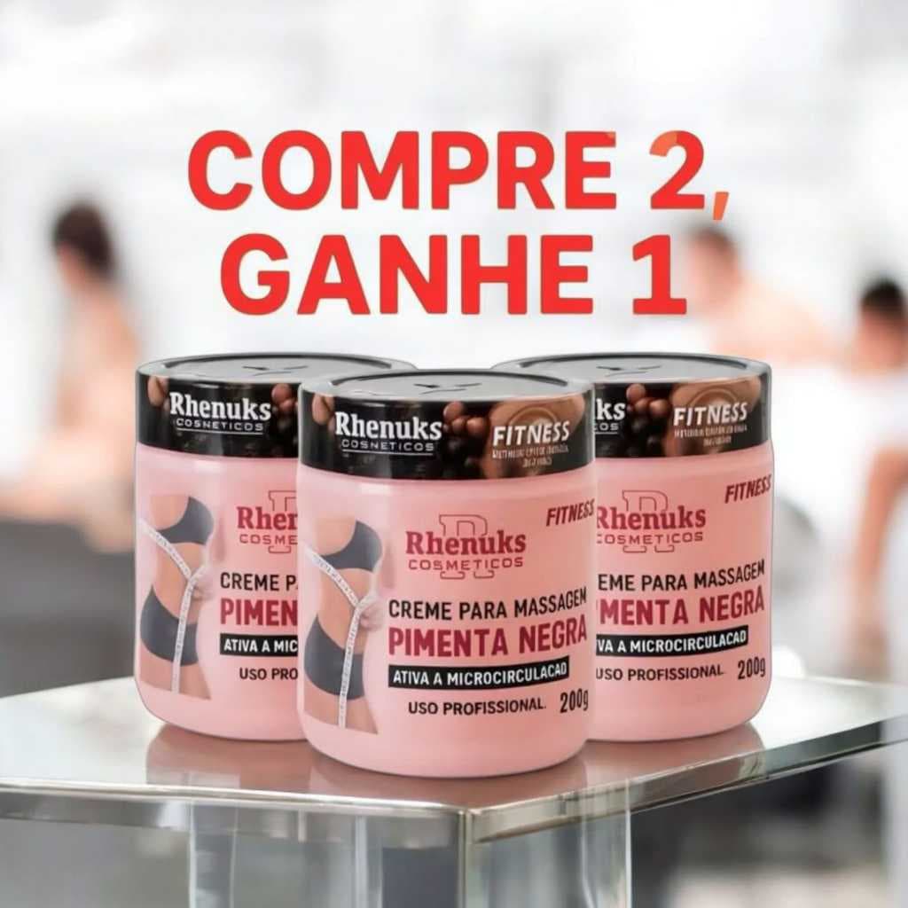 Combo Redutor de Medidas – 3 Géis com Pimenta Negra 200g para Resultados Intensos