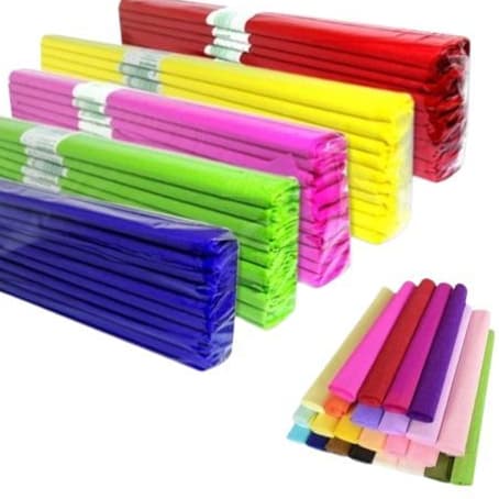 CREPOM ESCOLAR SORTIDOS OU COR UNICA PACOTE COM 10 UND ART FLOC