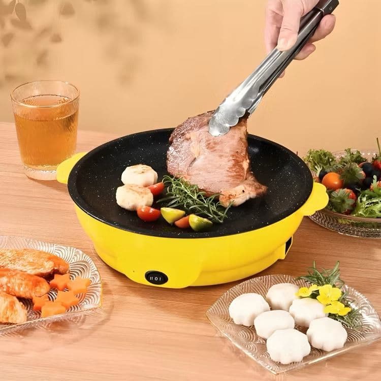 Chapa Elétrica Frigideira Grill Antiaderente Multifuncional 110 ou 220V