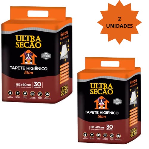 Tapetes Higiênicos 80x60 30/60 unidades Ultra Secão Carvão Ativado para Cães e Gatos Pets Grande