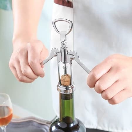 Abridor De Garrafa Vinho Saca Rolha Reforçado Profissional  Cozinha Casa Bebida Gourmet