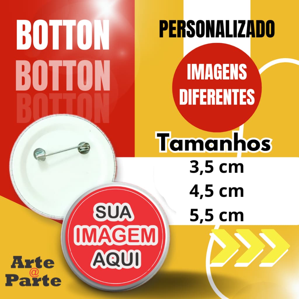 5 a 30 Bottons com logo ou foto personalizados, artes 3,5 4,5 ou 5,5 cm Botton Bottom broche, kits