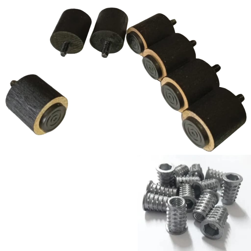 pé de madeira para cama box 4cm + Buchas metálicas para fixar solteiro casal King Queen rosca universal 5/16