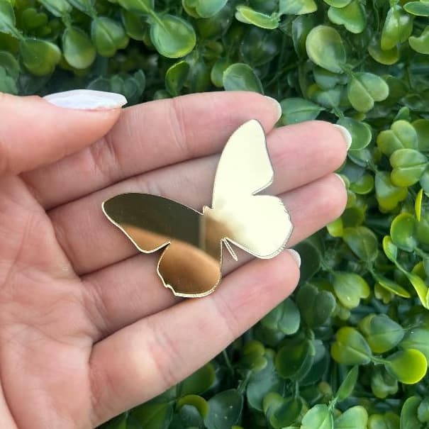 Kit 10 ou 20 Borboletas Decorativas Acrílico Espelhado Salão Decoração Quarto