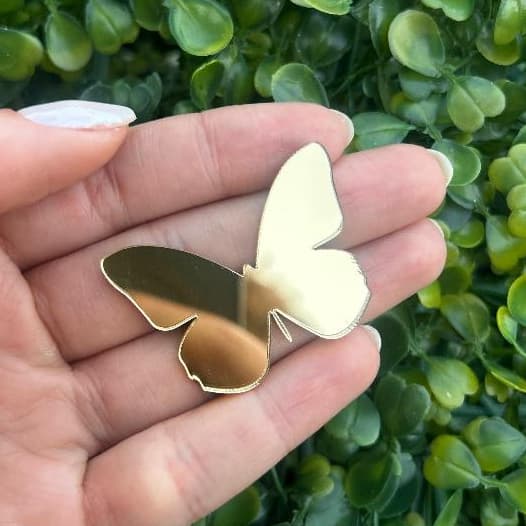 Kit 10 ou 20 Borboletas Decorativas Acrílico Espelhado Salão Decoração Quarto