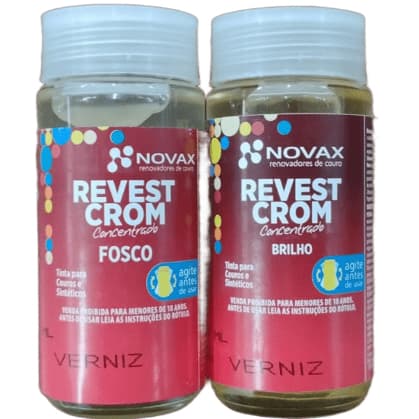 Verniz para Couro Legítimo e Couro Sintético Novax BRILHANTE e FOSCO