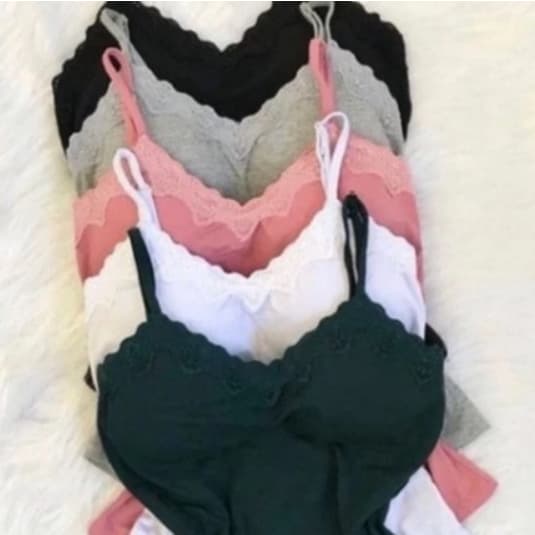 Blusa Feminina Alcinha Viscolycra | Bojo Estruturado Renda Delicada