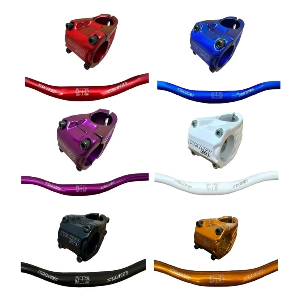 Kit Guidão Voador Curvo 720mm e Suporte Mesa 31.8mm Gtu Falcon TRAKER  Mtb