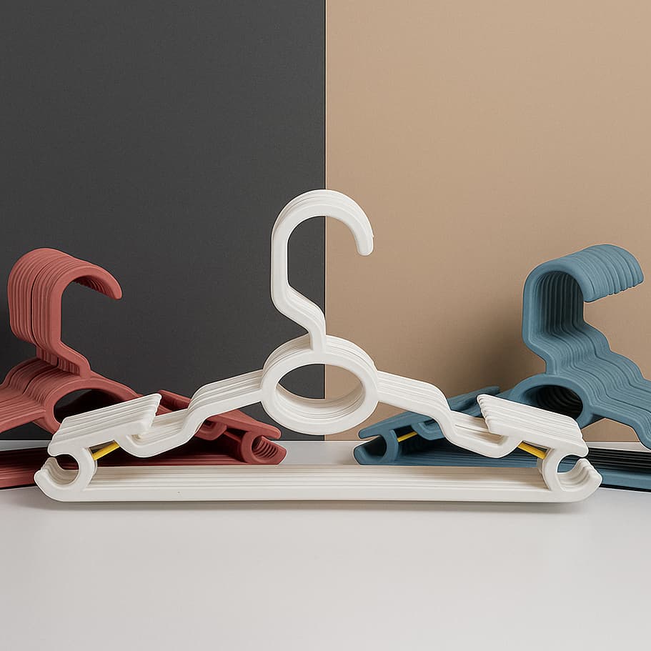 Cabides Infantil Kit 50 Unidades Bebê Baby Rosa Azul Preto Branco Plástico Reforçado Cruzeta Roupa Colorido Juvenil