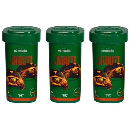 Kit 3 Unidades Ração Jabuti 315g Nutricon