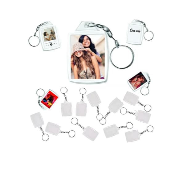 Chaveiro Acrílico para Foto 3x4 – Pacote com 50 Unidades – Lembrancinha Personalizável