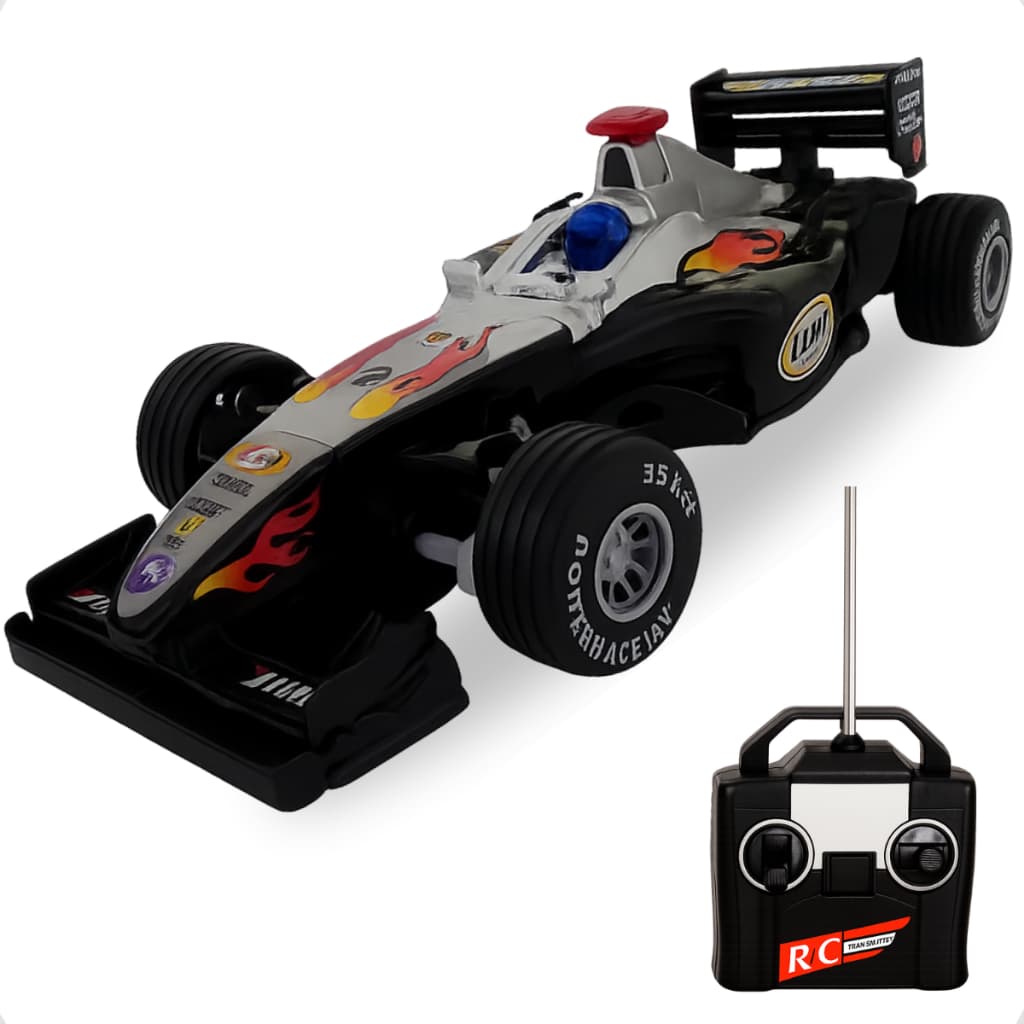 Carrinho de Corrida Controle Remoto Fórmula 1 Esportivo Carro Vermelho Brinquedo Menino