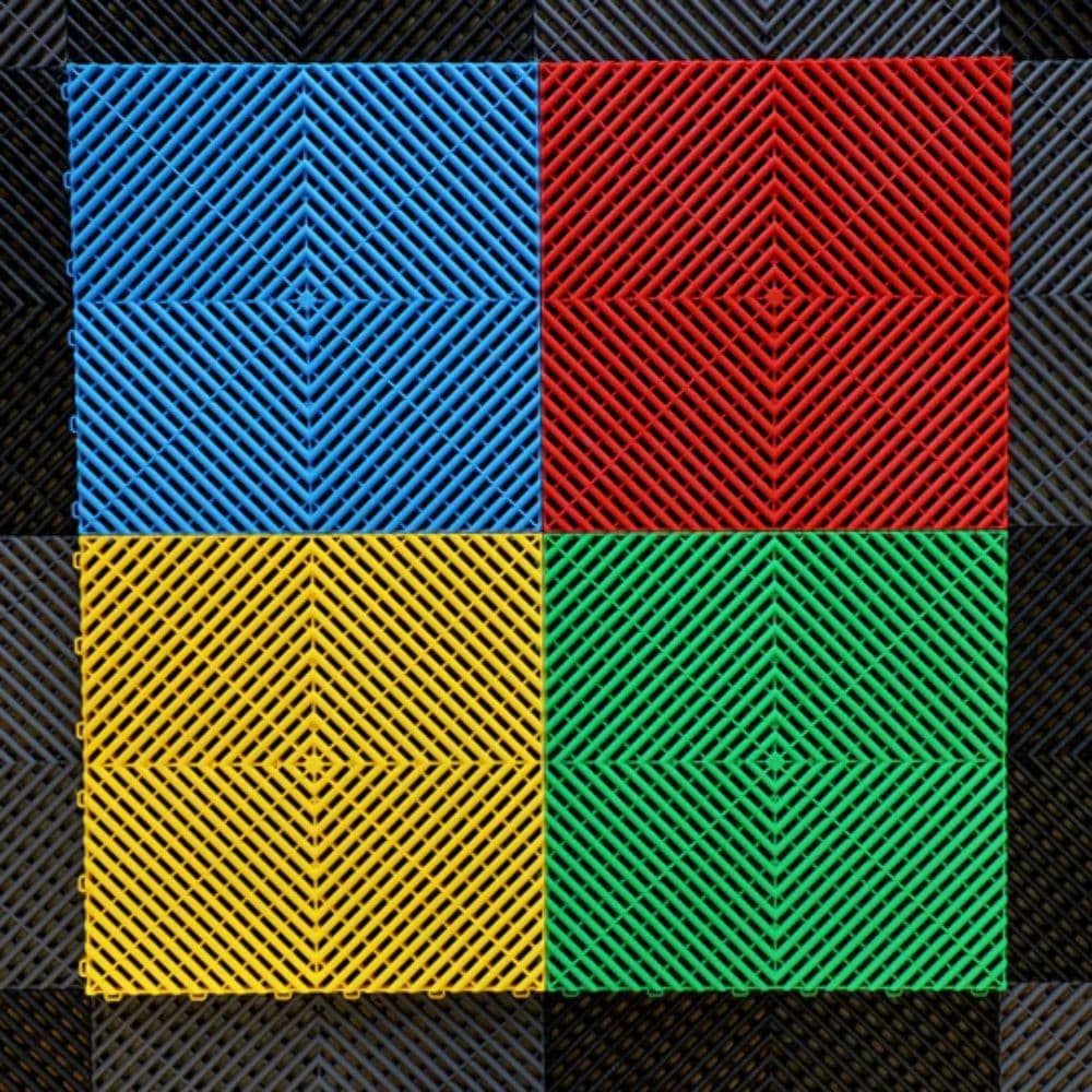 Kit 56 Peças (5M2) Piso Modular Automotivo para Garagem Oficina Estética