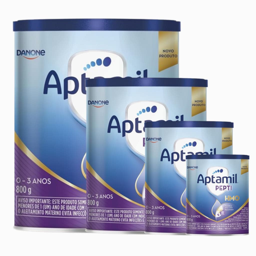 4 Latas- Fórmula Infantil em pó Aptamil  Pepti HMO Danone- 800gr