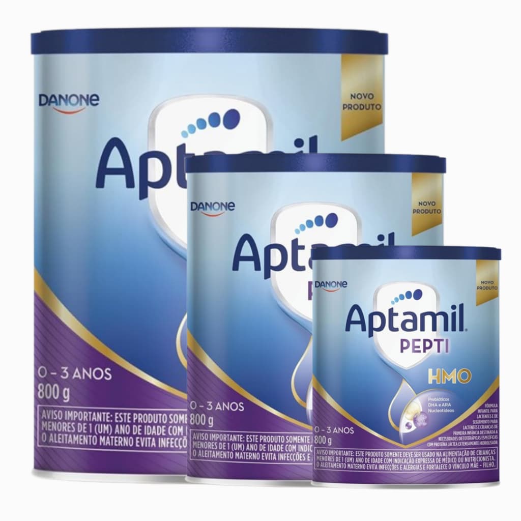 3 Latas- Fórmula Infantil em pó Aptamil Pepti HMO  Danone- 800g
