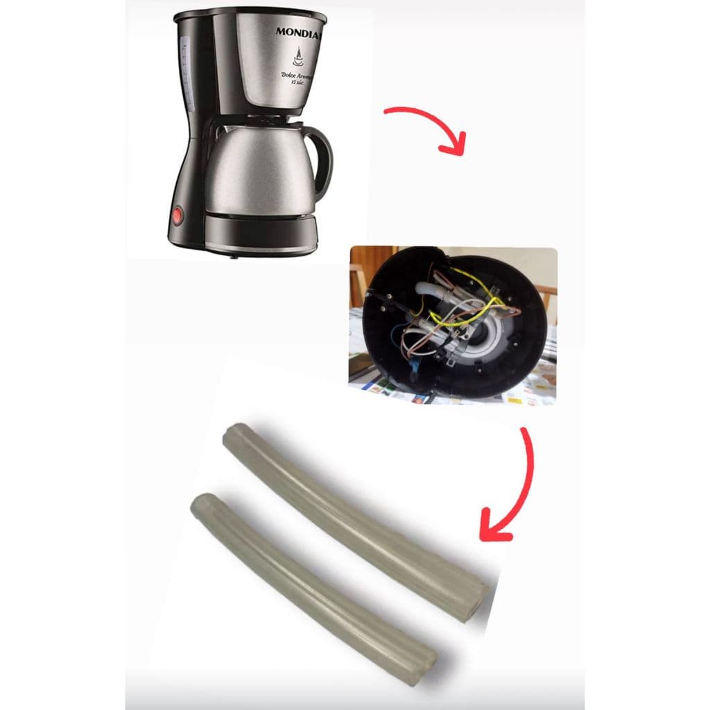 MANGUEIRA SILICONE CAFETEIRA REFORÇADA 02 PEÇAS DE 11CM