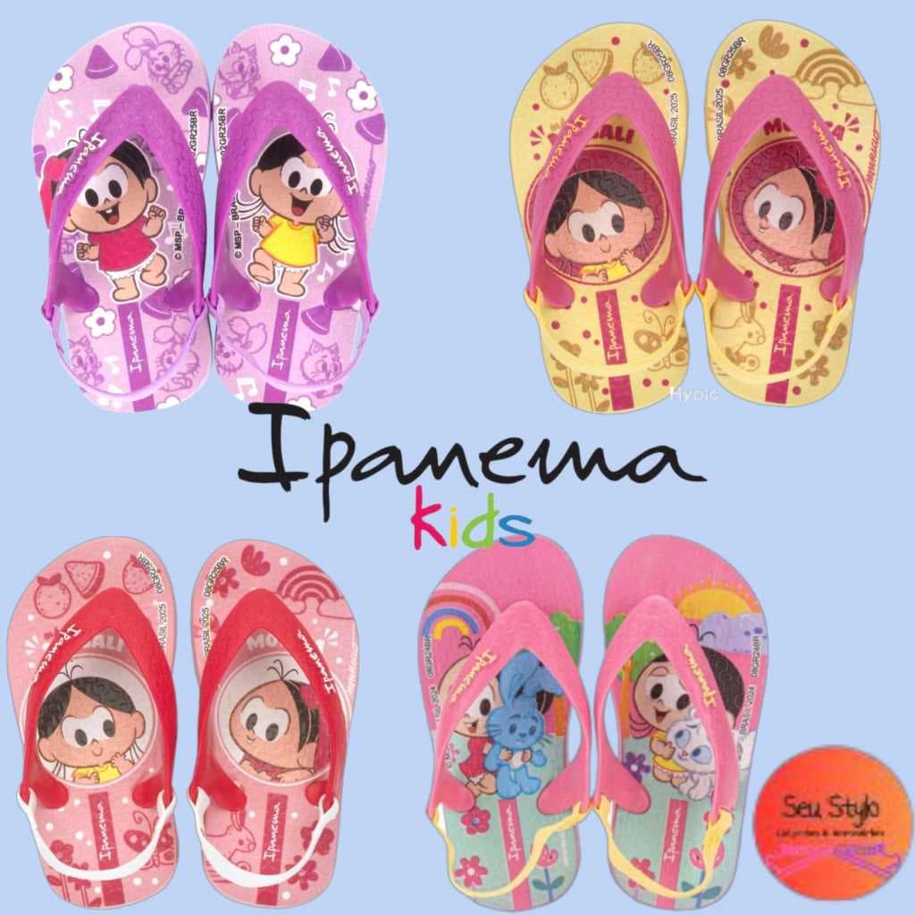 Chinelo/Sandália Menina Ipanema baby Turma da Mônica- Mônica/Magali - ORIGINAL