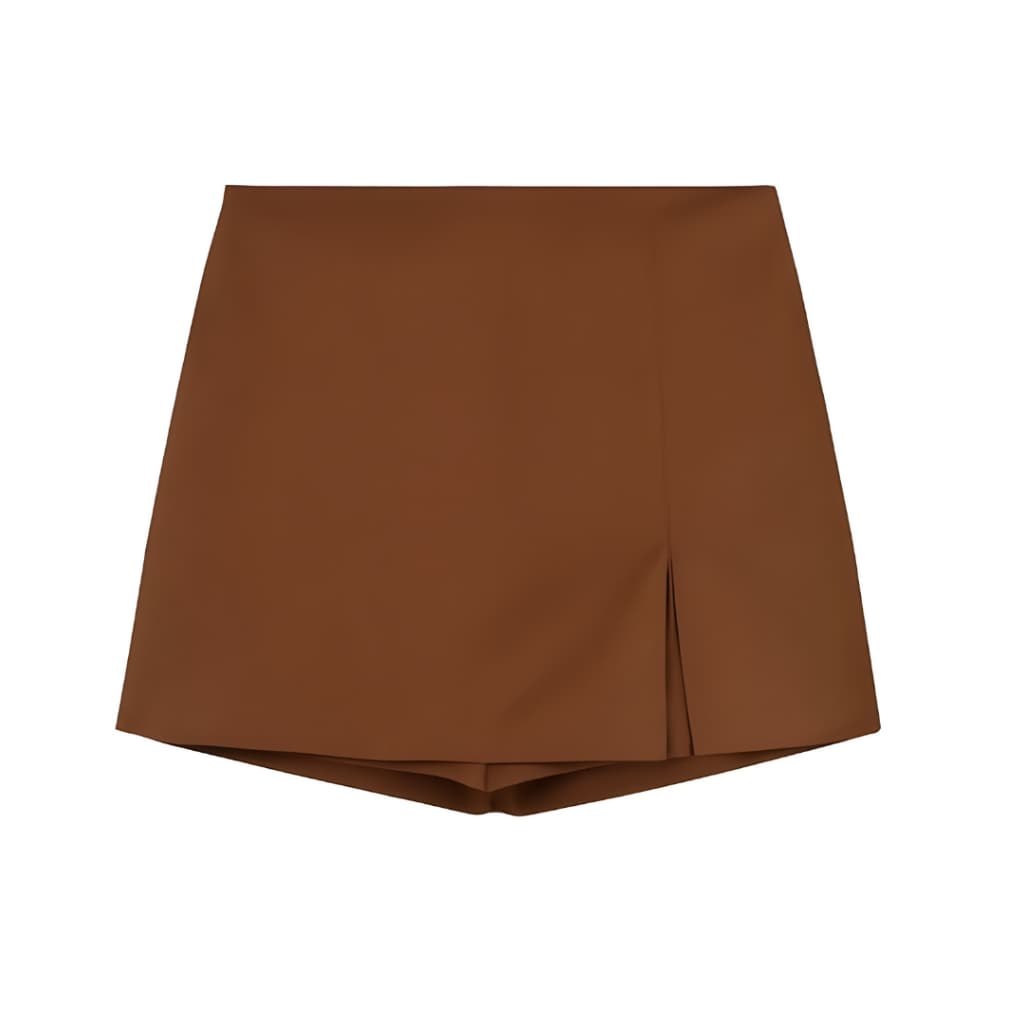 Short Saia Feminino  Cintura Alta Cores Lisas Envio Imediato