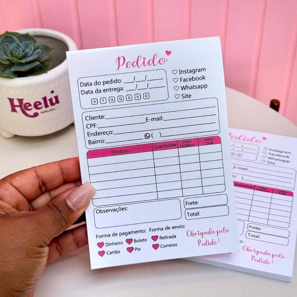 Bloco de Pedido 10x15cm