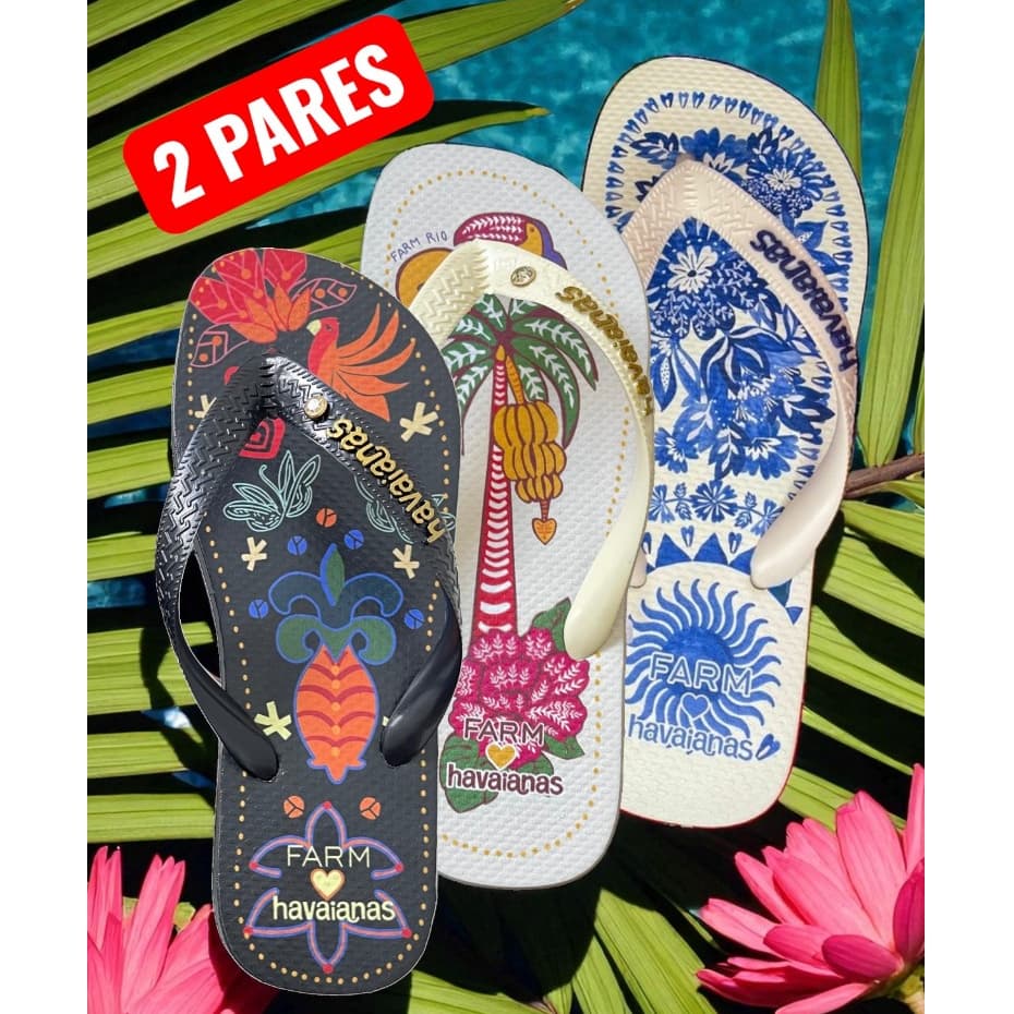 Chinelo Estampado Feminino – Kit 2 Pares Leves e Flexíveis