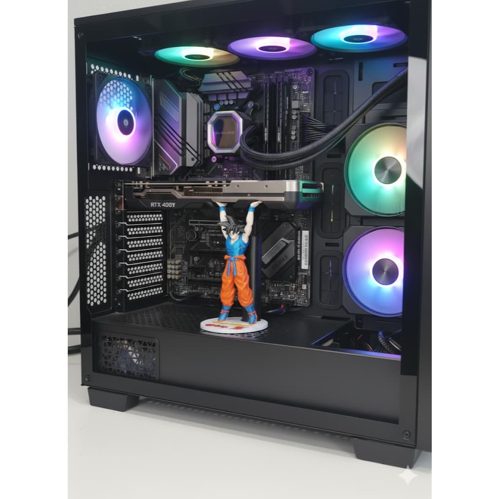 Suporte para placa de vídeo GPU CPU - GOKU GENKI DAMA - Dragon Ball Z - Ryzen - Intel - RTX - RX