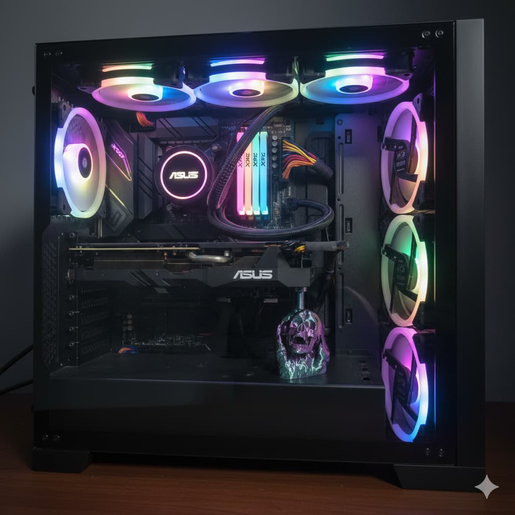 Suporte para Placa de Vídeo GPU CPU | Skull Caveira Edition Sporte Placa de vídeo RX RTX RYZEN CORE