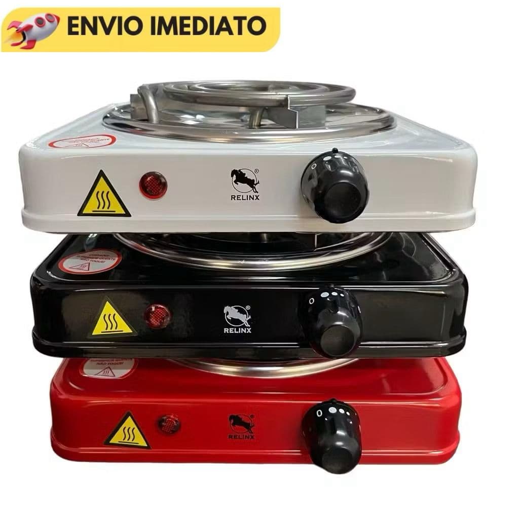 Fogareiro Elétrico 1000 Watts Fogão Cooktop 1 Boca Qualquer Panela Portátil Casa Camping 110V 220V Promoção