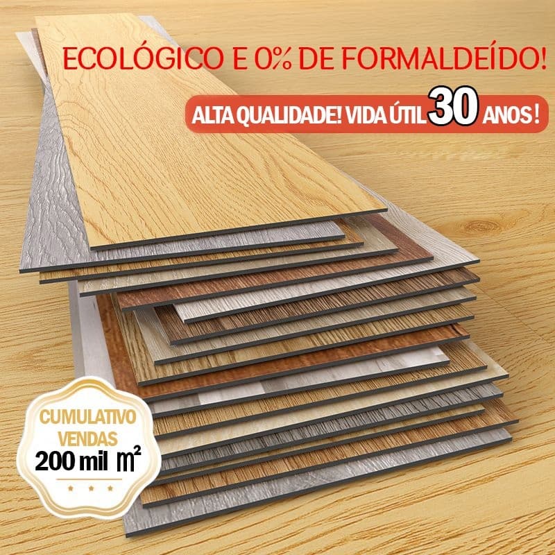 Kit 36 Adesivo de Piso Madeira Moderno Antiderrapante Lavável 91,4x15,2cm vinílico 1.5mm cobertura5㎡