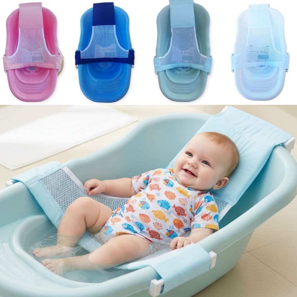 Kit Banheira com Rede Protetora Ajustável Banho do Bebê Cuidado do Bebê Envio Imediato
