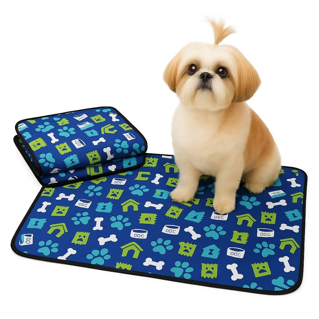 3 Tapetes Adestradores de Alta Absorção 70x50 Patinha Rosa - 300 Lavagens - 3 Camadas