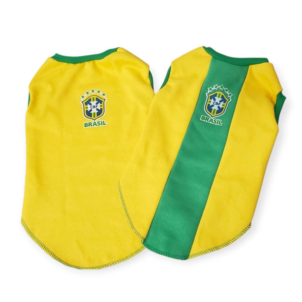 Roupina Pet de Time Brasil Cachorro e Gato do 0 ao G3