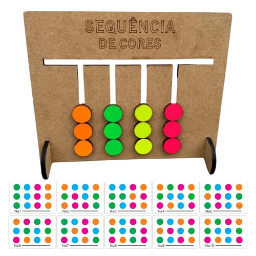 Brinquedo Sequência de Cores Jogo Educativo/Pedagógico