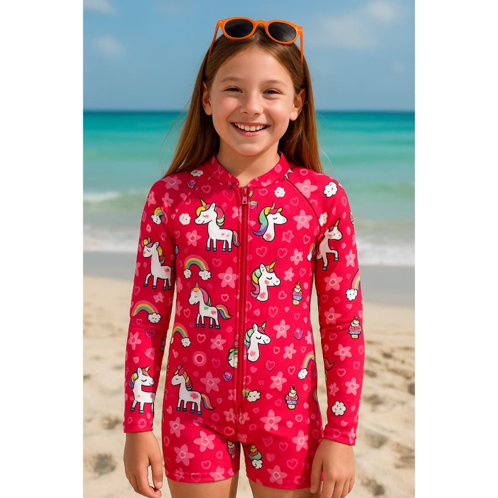 Macaquinho proteção uv 50 Macaquinho para Natação Macaquinho Infantil feminino de 2 a 10 anos