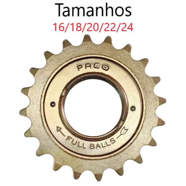 Catraca Roda Livre Esferada Dourada Bike Mtb 16/18/20/22/24 Dentes Bicicleta