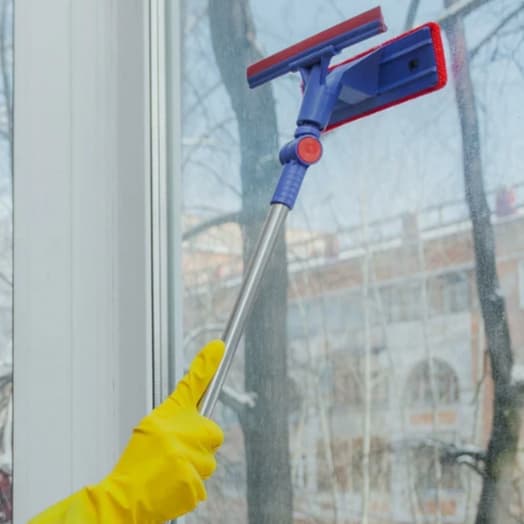 Rodo Limpa Vidro 2 Em 1 Extensível Limpa Vidro Janela Azulejo Carro Multiuso Magico