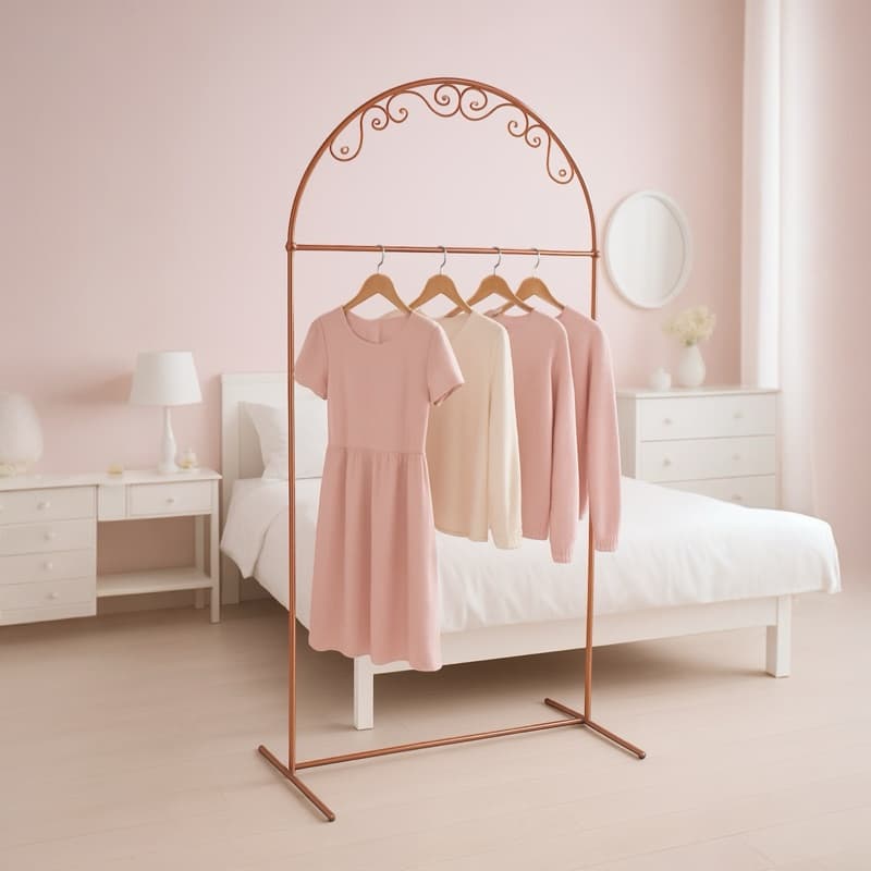 Cabideiro princesa arara porta cabides de roupas desmontável fácil de montar