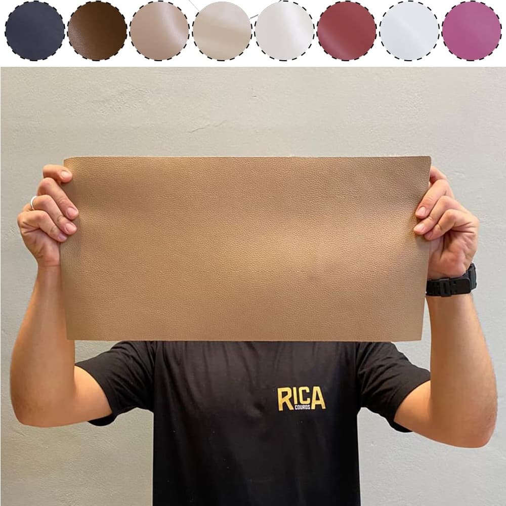 Painel de Couro Genuíno Tipo Madri - Retalho 25x50cm – 10/12 linhas Leve Gravação para Artesanato, Bolsas, Encadernação