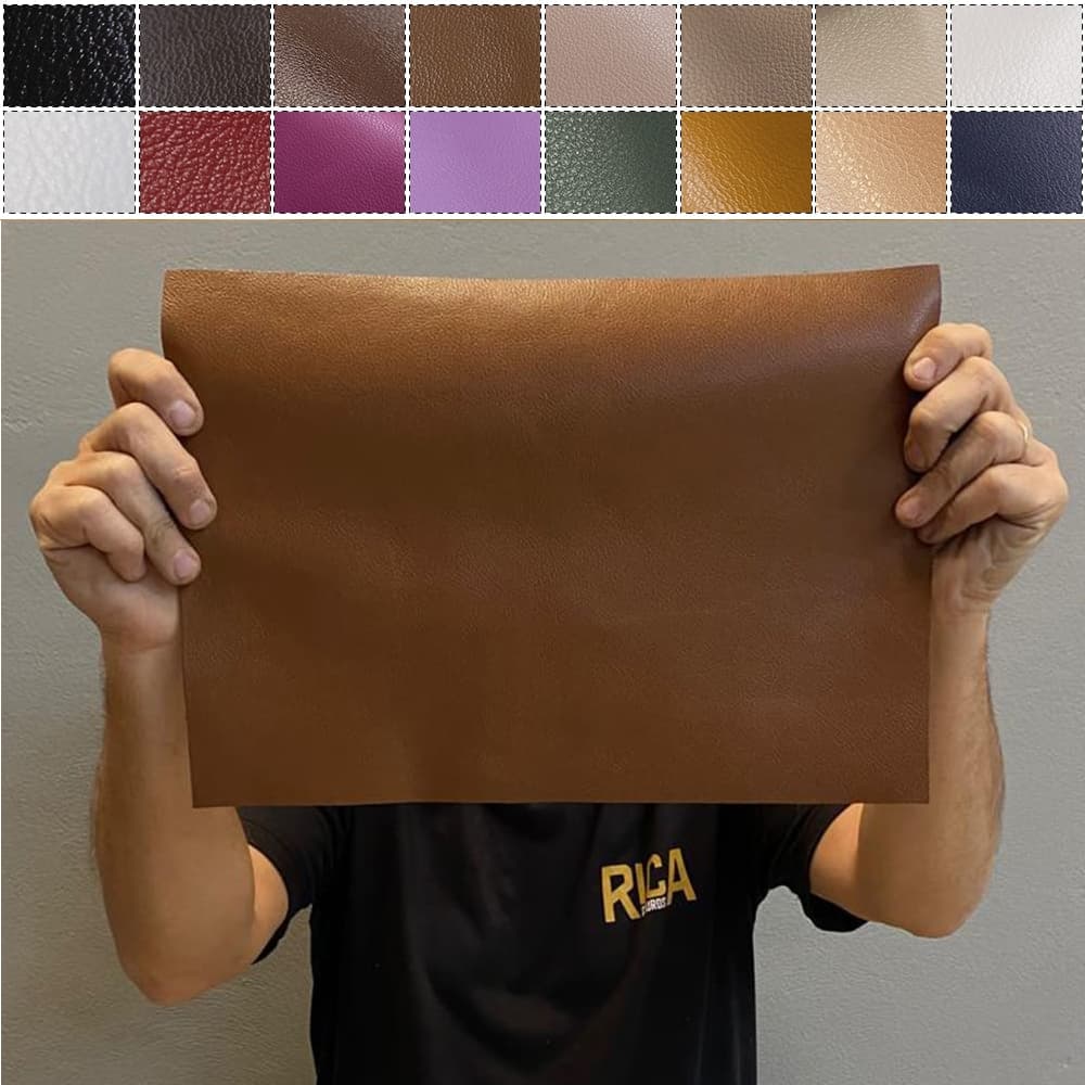 Painel de Couro Genuíno Tipo Fly 25x35cm – Placa Natural e Macia - Retalho 10/12 linhas Ideal para Artesanato Acessórios