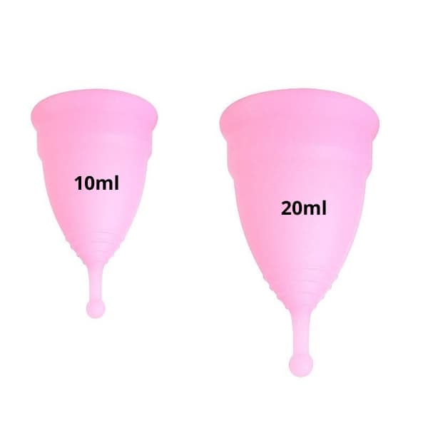 Kit 2 Coletor Menstrual Silicone Copo Menstrual Pequeno e Grande Reutilizável Sustentável