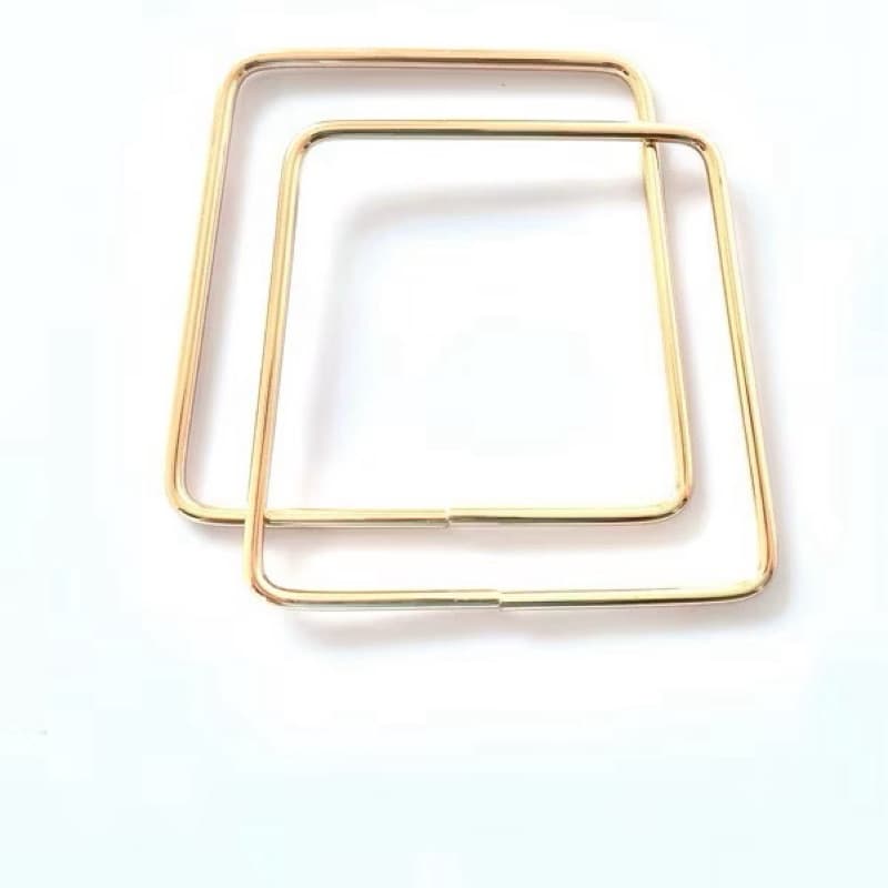 Alça de bolsa de metal trapezio 12cm 153373