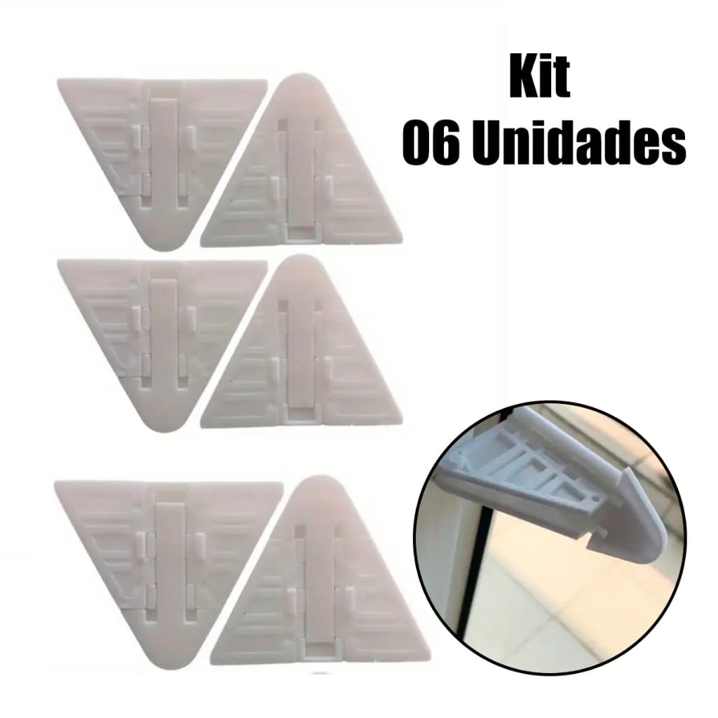 Trava De Segurança Para Porta Correr Janela 6 Peças Bebê Criança Proteção Gaveta Armário Fechadura