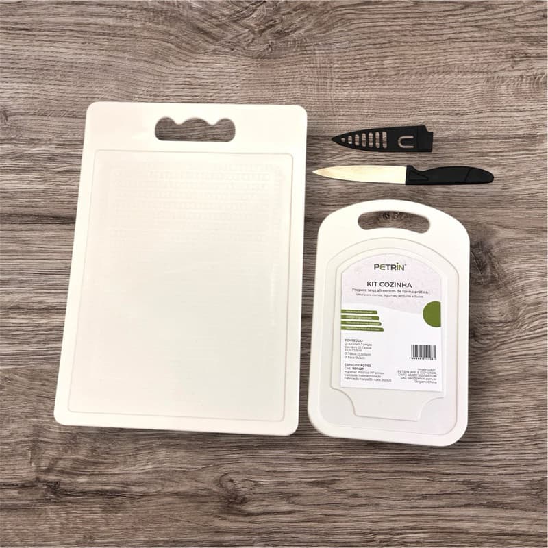 Kit 2 tábuas de corte para carne  legumes churrasco frutas + 1 faca pequena.