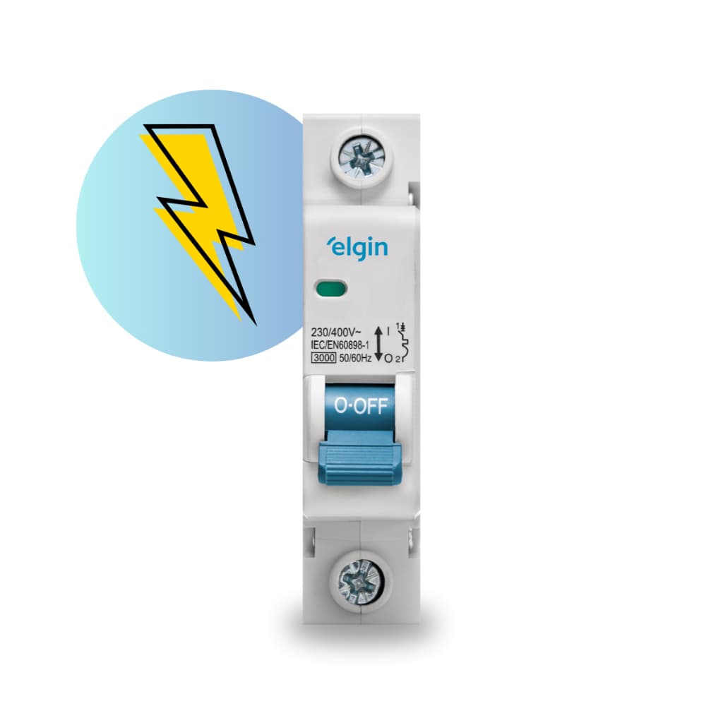 Disjuntor Monopolar Simples Din Curva C 1 polo 16A 20A